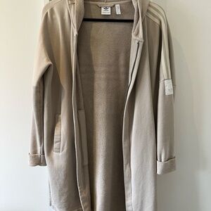 Women's Originals Adibreak Longline Full Zip Hoodie In Beige